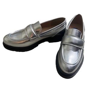 ⭐️ New York & Company Abbey- Slip-on Silver Loafers- size 6.5